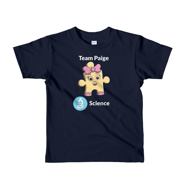 Team Paige Science Short Sleeve Kids T-shirt (Ages 2-6 years old)
