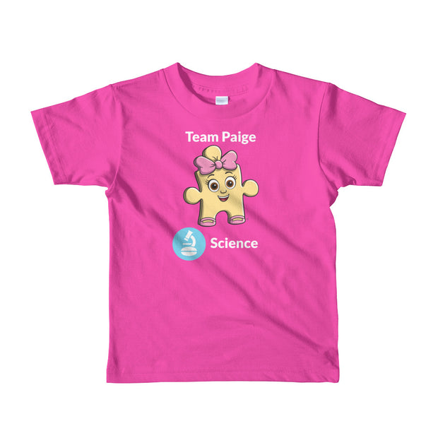Team Paige Science Short Sleeve Kids T-shirt (Ages 2-6 years old)